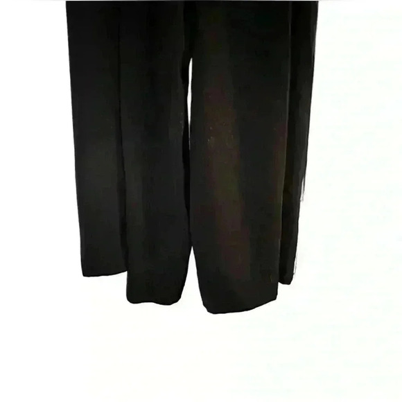 Madewell Tie Back Black Smocked Bodice and Satin Jumpsuit Size 20 - Picture 3 of 14